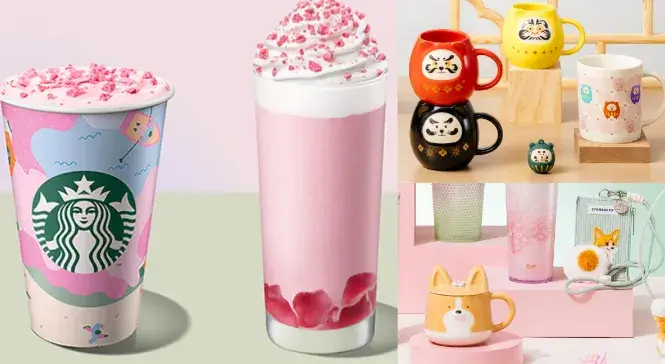 星巴克櫻花季報到！春日「草莓星冰樂、草莓抹茶」搶先喝，櫻花柯基新品太Q