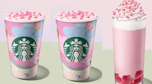 草莓星冰樂、草莓抹茶那堤