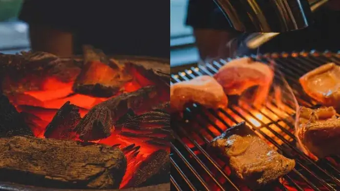 「囕盈豚」主打炭火直烤豬肉。
